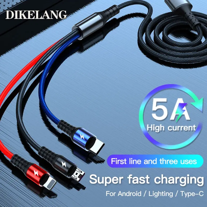 3 in 1 USB Cable for Huawei for iPhone 11 Pro Max 3in1 2in1 Super Fast Charging Cable 8 Pin Micro USB Type C Cable for Xiaomi
3 in 1 USB Cable for Huawei for iPhone 11 Pro Max 3in1 2in1 Super Fast Charging Cable 8 Pin Micro USB Type C Cable for Xiaomi