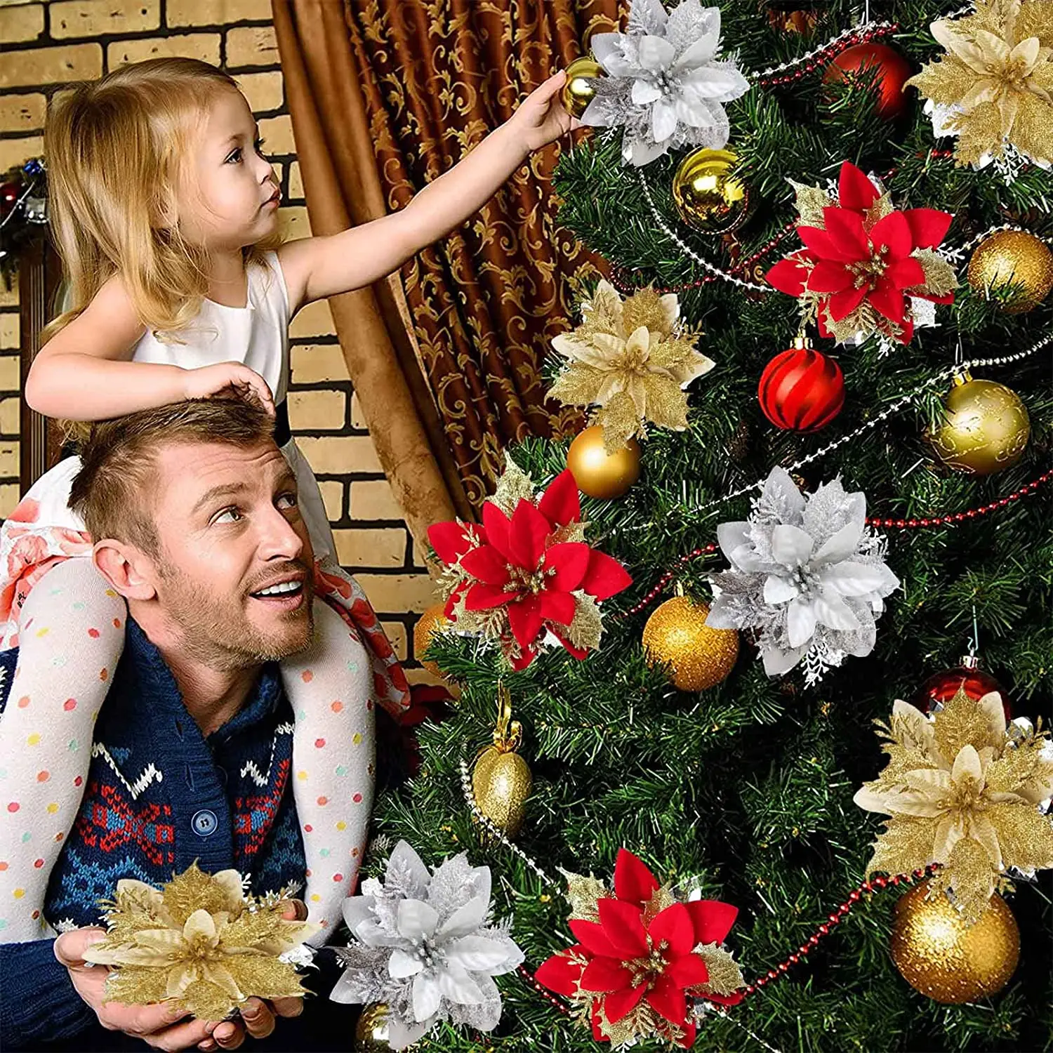 5pcs Artificial Christmas Tree Decor Flowers Glitter Xmas Tree Ornament Door Garland Wreath Accessories for 2022 Xmas Decoration
5pcs Artificial Christmas Tree Decor Flowers Glitter Xmas Tree Ornament Door Garland Wreath Accessories for 2022 Xmas Decoration