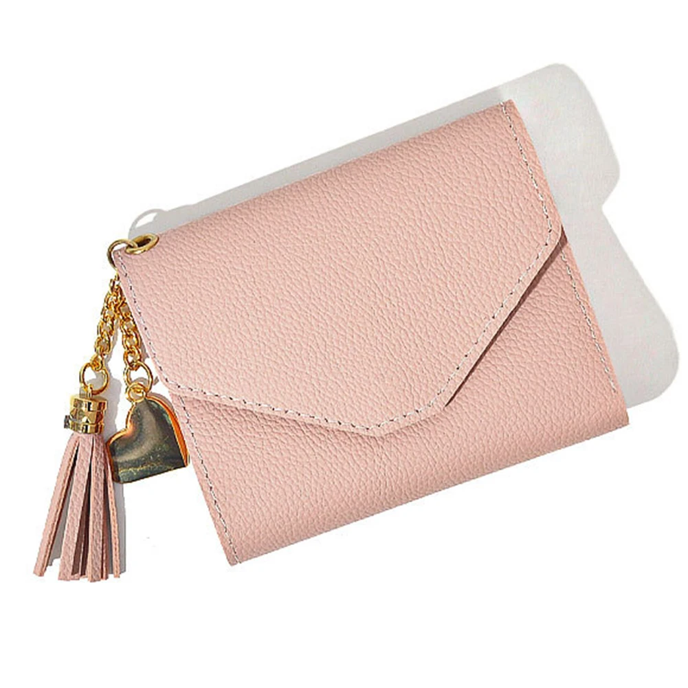 Hot Lady Short PU Leather Wallet Muitifunctional Portable Card Holder Delicate Tassel Pendant Coin Purses Pink Clutch Bags Women
Hot Lady Short PU Leather Wallet Muitifunctional Portable Card Holder Delicate Tassel Pendant Coin Purses Pink Clutch Bags Women