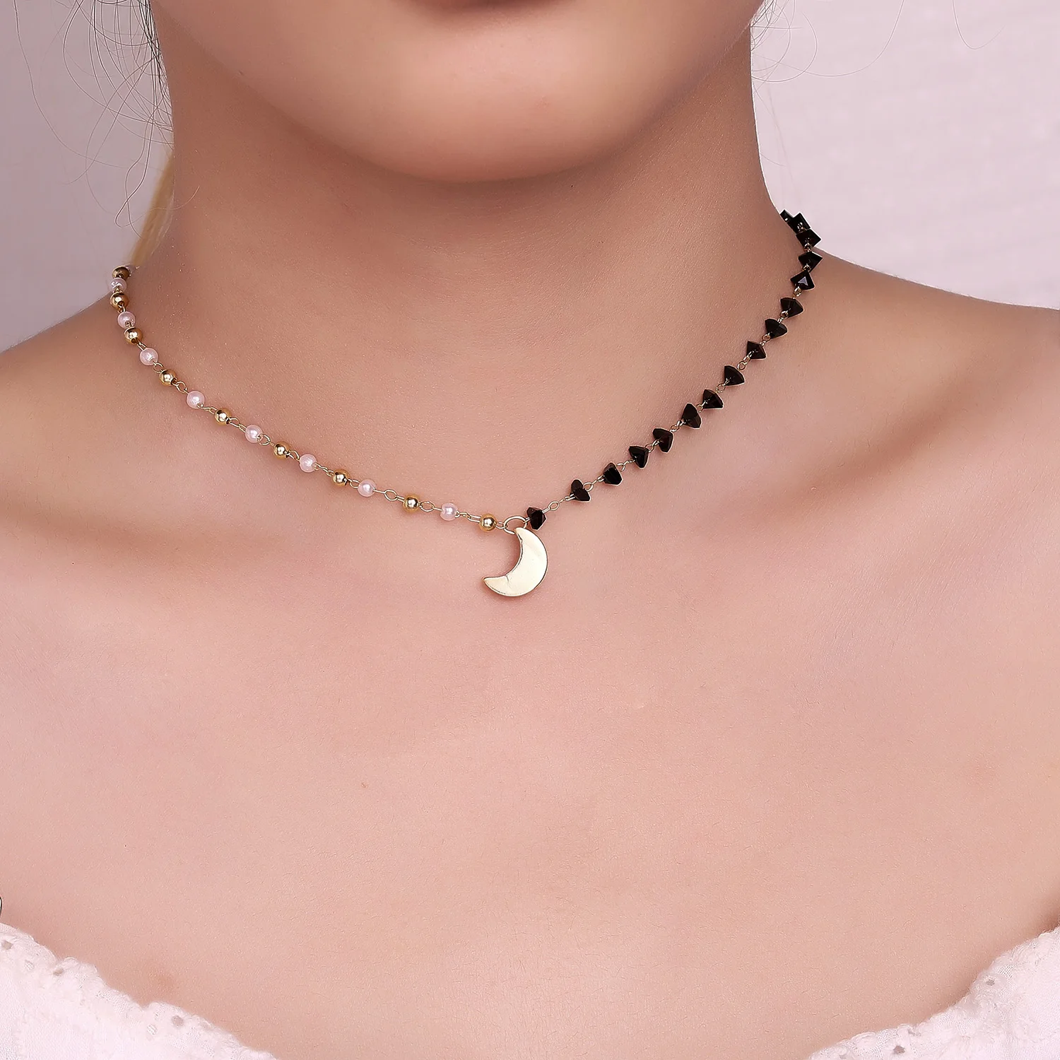 Crystal Glass Bead Chain Choker Necklace For Women Star Love Heart Moon Geometric Clavicle Necklace Pendant Party Jewelry Gifts
Crystal Glass Bead Chain Choker Necklace For Women Star Love Heart Moon Geometric Clavicle Necklace Pendant Party Jewelry Gifts