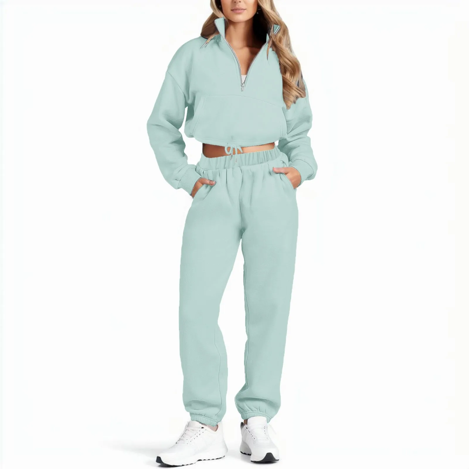 Женский спортивный костюм из 2 предметов, повседневная спортивная одежда, короткий свитшот на молнии и длинные спортивные штаны для бега, 2023, модная спортивная одежда
Женский спортивный костюм из 2 предметов, повседневная спортивная одежда, короткий свитшот на молнии и длинные спортивные штаны для бега, 2023, модная спортивная одежда