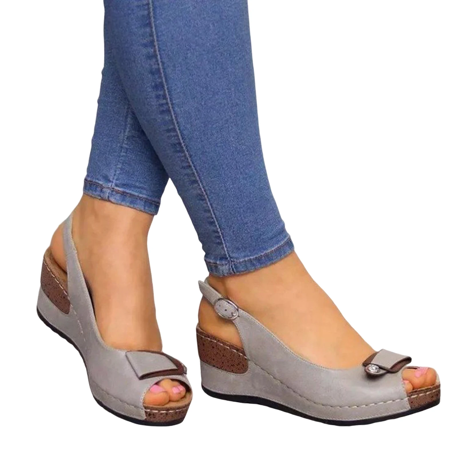 Woman Thick-soled Sandals Non-slip Buckle Strap Women Casual Sandals for Going Beach Side Wear
Woman Thick-soled Sandals Non-slip Buckle Strap Women Casual Sandals for Going Beach Side Wear