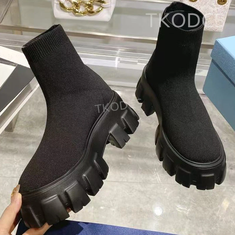 Luxury Women Round Toe Chunky Heels Long Botas Slip On Knitted Stretch Boots Women Height Increase Elastic Casual Ankle Boots
Luxury Women Round Toe Chunky Heels Long Botas Slip On Knitted Stretch Boots Women Height Increase Elastic Casual Ankle Boots