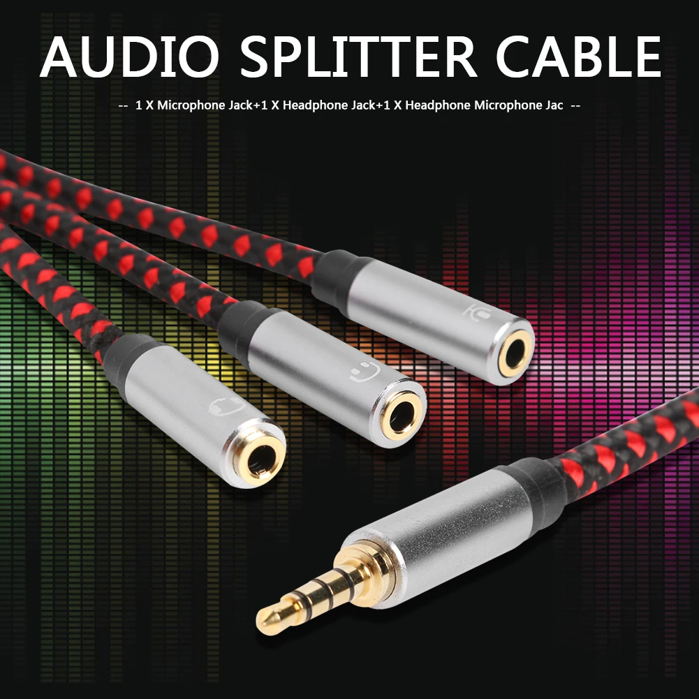AUX Audio Splitter Adapter Cable 3.5mm Household Music Audio Headphone Microphone Set Decoration for iPhone/Android
AUX Audio Splitter Adapter Cable 3.5mm Household Music Audio Headphone Microphone Set Decoration for iPhone/Android