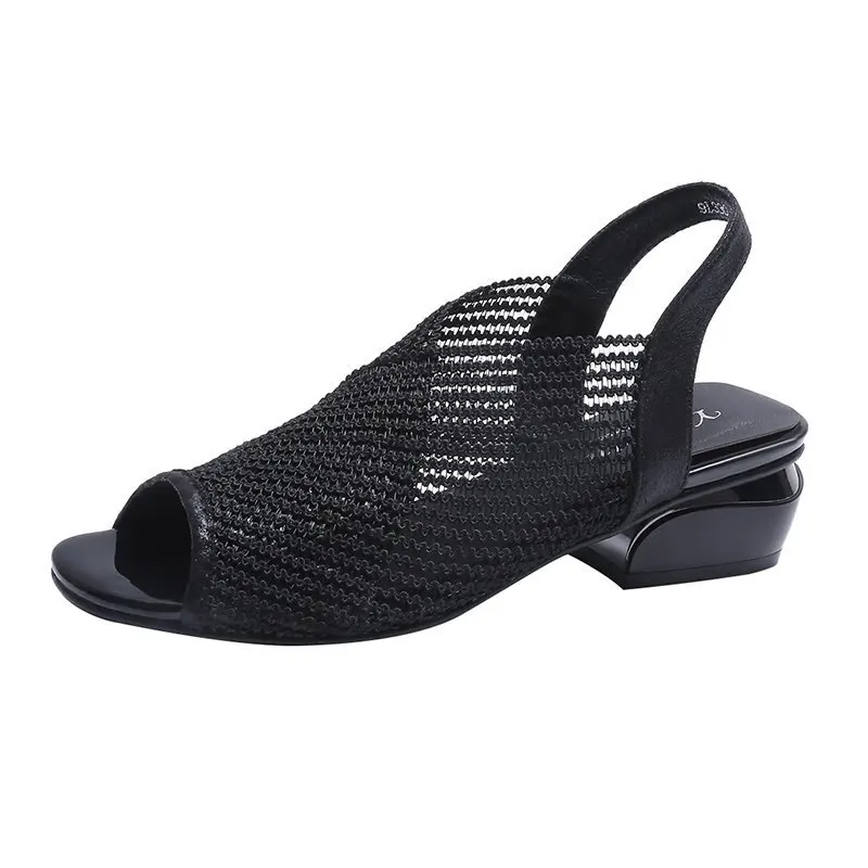 Women Sandals Fashion Thick Heel Peep Toe Women's Shoes Mesh Breathable Sandals Ladies Plus Size Girls Summer Beach Sandals New
Women Sandals Fashion Thick Heel Peep Toe Women's Shoes Mesh Breathable Sandals Ladies Plus Size Girls Summer Beach Sandals New