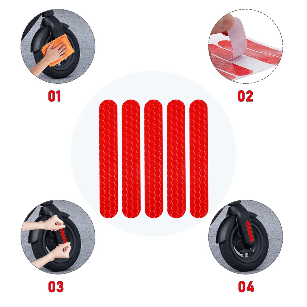 5pcs Scooter Reflective Stickers For Ninebot ES1 ES2 ES3 ES4 E22 E25 Electric Scooter Anti-reflective Warning Function Accessory
5pcs Scooter Reflective Stickers For Ninebot ES1 ES2 ES3 ES4 E22 E25 Electric Scooter Anti-reflective Warning Function Accessory