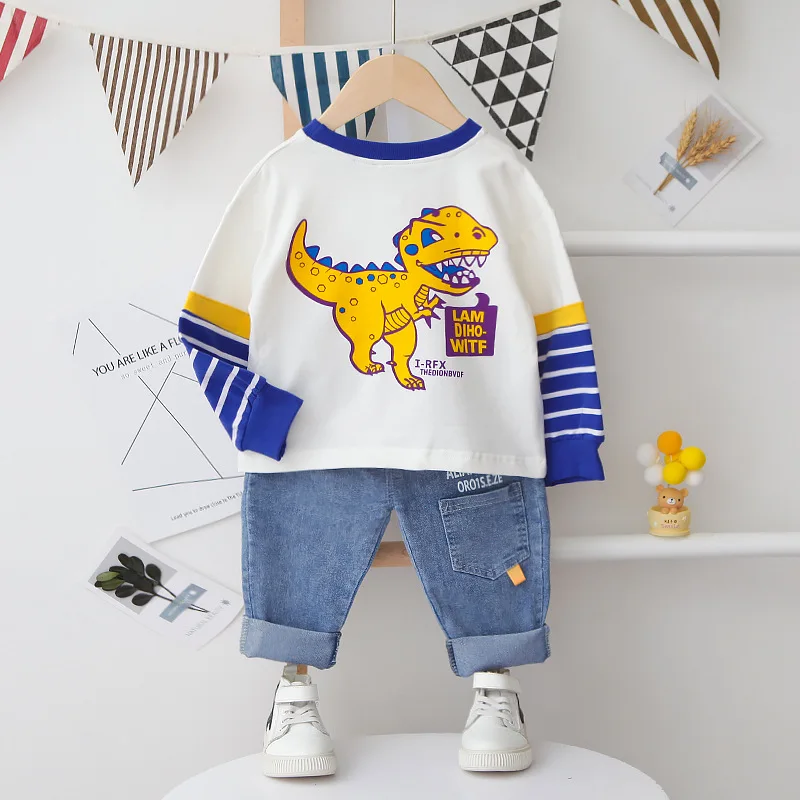 Baby Boys Sweater Long Sleeve Clothing Tops + Denim Pants Kids Casual Costume 2Pcs Children Clothing Sets Patchwork Tracksuits
Baby Boys Sweater Long Sleeve Clothing Tops + Denim Pants Kids Casual Costume 2Pcs Children Clothing Sets Patchwork Tracksuits