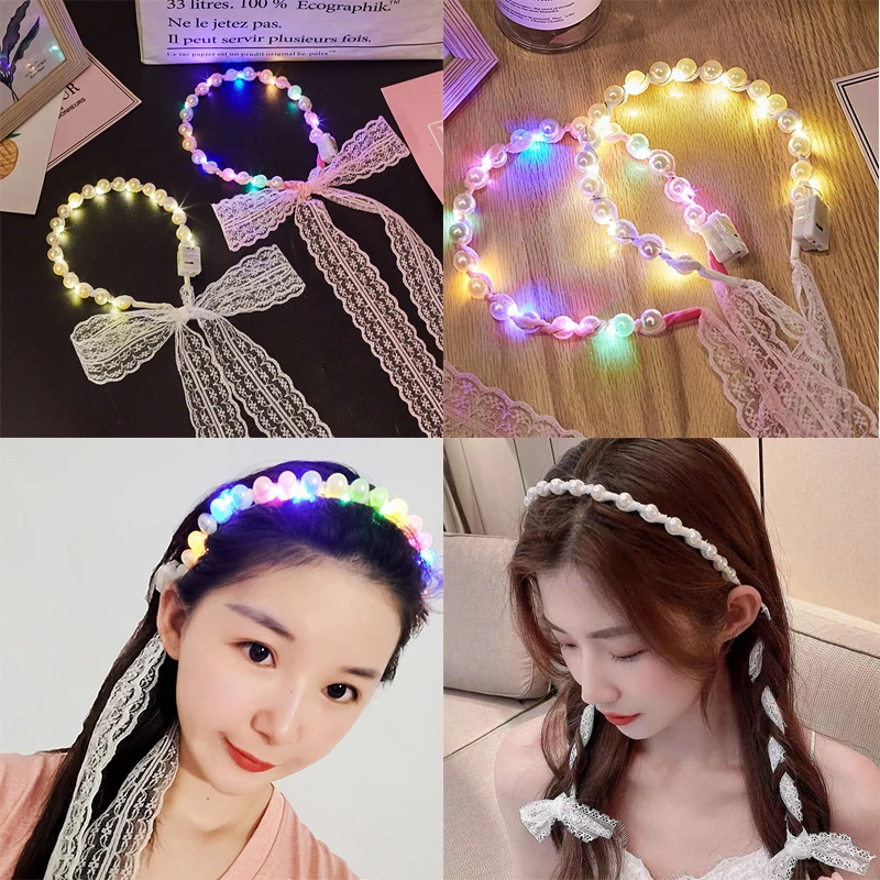 Luminous Streamer Headband Glow Party Headband LED Headpiece Lace Headwear Wedding Birthday Party Suplies Festival Hair Band
Luminous Streamer Headband Glow Party Headband LED Headpiece Lace Headwear Wedding Birthday Party Suplies Festival Hair Band