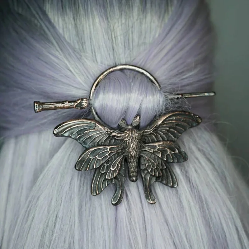 Gothic Punk Moth Insect Hair Sticks Girls Hair Accessories for Women Vintage Metal Chopsticks Nordic Viking Style Headdress
Gothic Punk Moth Insect Hair Sticks Girls Hair Accessories for Women Vintage Metal Chopsticks Nordic Viking Style Headdress