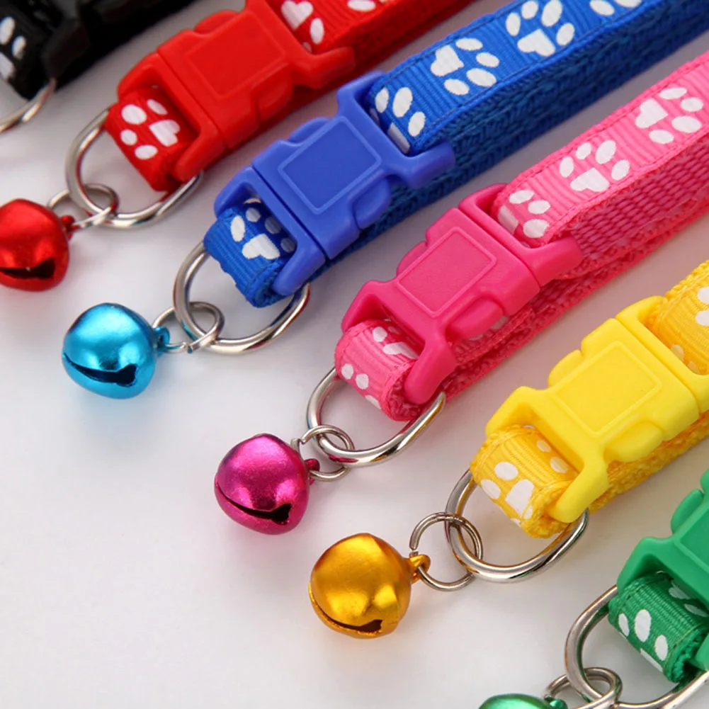 Polyester Footprint Pet Collar With Bell Buckle 32cm Length Adjustable Neck Strap For Small Dogs Printing Puppy Cat Supplies
Polyester Footprint Pet Collar With Bell Buckle 32cm Length Adjustable Neck Strap For Small Dogs Printing Puppy Cat Supplies