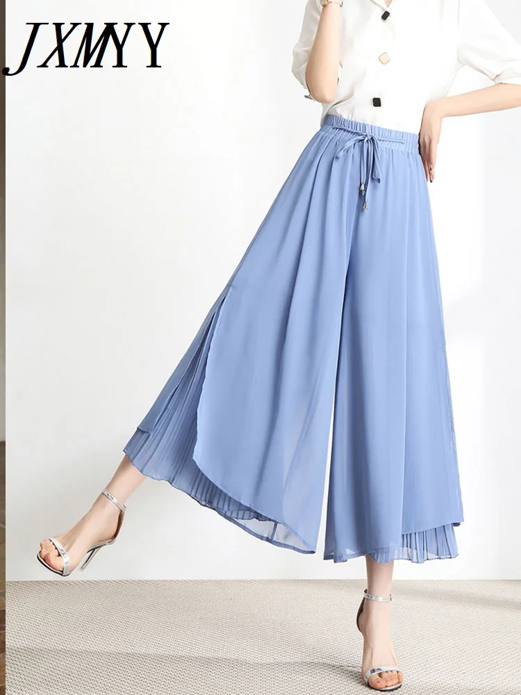 JXMYY Chiffon Wide-Leg Pants Women's High Waist Pendant Feeling Summer New Nine-Point Thin Elegant Nine-Point Skirt Pants
JXMYY Chiffon Wide-Leg Pants Women's High Waist Pendant Feeling Summer New Nine-Point Thin Elegant Nine-Point Skirt Pants