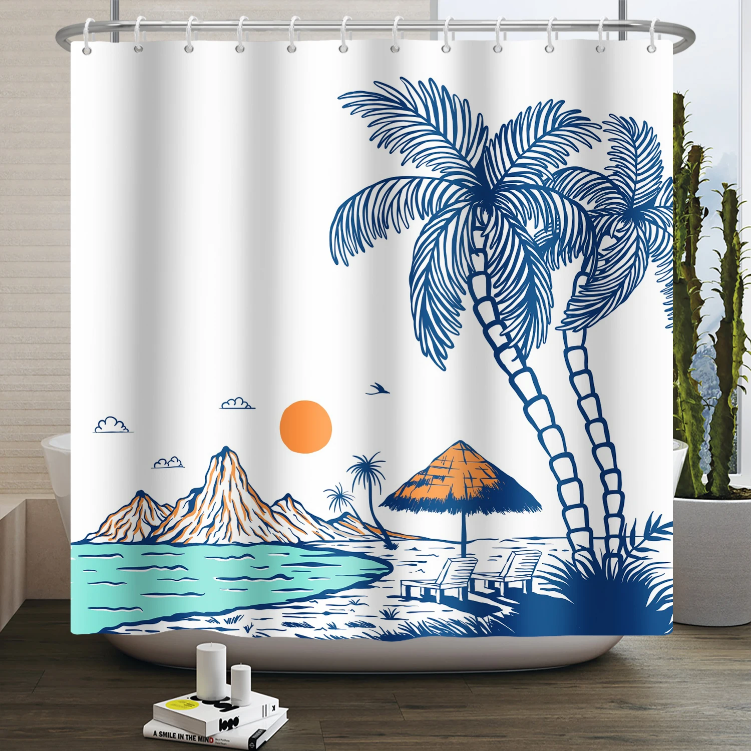 Summer Theme Beach Shower Curtain Set Coconut Tree Beach Mountain Polyester Fabric Home Bathroom Decor Bath Curtains With Hooks
Summer Theme Beach Shower Curtain Set Coconut Tree Beach Mountain Polyester Fabric Home Bathroom Decor Bath Curtains With Hooks
