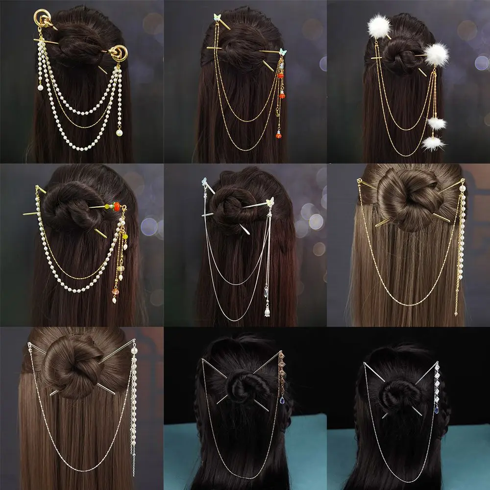 Party Gift Hair Accessories Pearl Tassel Women Jewelry Hair Fork Headdress Hair Sticks Double Strand Hairpins
Party Gift Hair Accessories Pearl Tassel Women Jewelry Hair Fork Headdress Hair Sticks Double Strand Hairpins