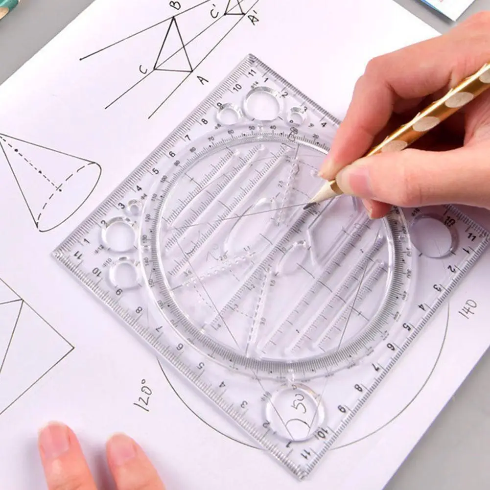 Multifunction Ruler Drawing Ruler Rotatable Student Stereo Measuring Mathematical Tool Geometry Drafting Template Ellipse C B1n7
Multifunction Ruler Drawing Ruler Rotatable Student Stereo Measuring Mathematical Tool Geometry Drafting Template Ellipse C B1n7