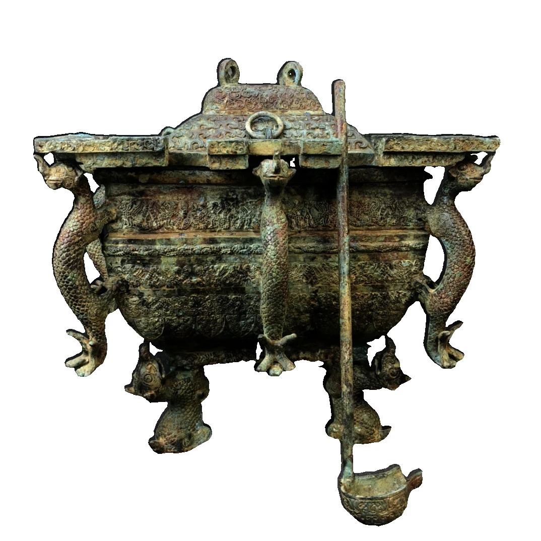 LAOJUNLU Warring States Bronze Ice Vessel Bronze Wine Vessel Of The Warring States Period Chinese Traditional Style Antiques
LAOJUNLU Warring States Bronze Ice Vessel Bronze Wine Vessel Of The Warring States Period Chinese Traditional Style Antiques