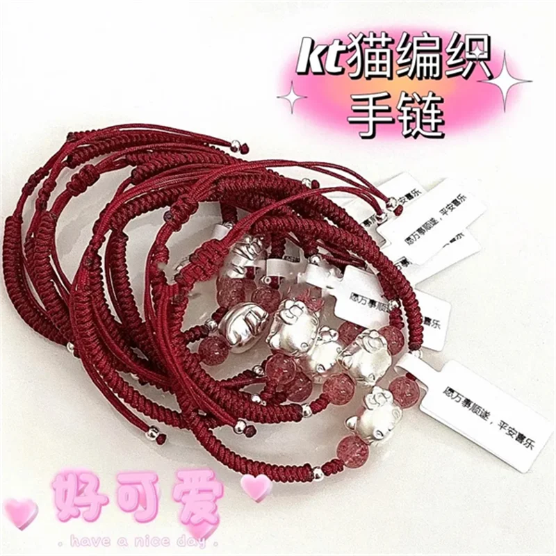 2022 New Kawaii Hello Kitty Sanrios Anime Fashion Simple Cat Diamond Beads Hand-Woven Couple Bracelet Holiday Gifts for Girls
2022 New Kawaii Hello Kitty Sanrios Anime Fashion Simple Cat Diamond Beads Hand-Woven Couple Bracelet Holiday Gifts for Girls