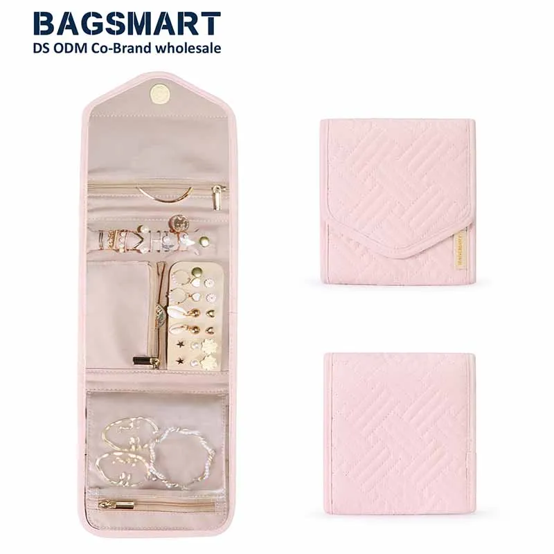 BAGSMART Wholesale for Women Jewelry Storage Roll Foldable Jewelry Box Travel Ring Necklace Bracelet Earrings Light Pink
BAGSMART Wholesale for Women Jewelry Storage Roll Foldable Jewelry Box Travel Ring Necklace Bracelet Earrings Light Pink