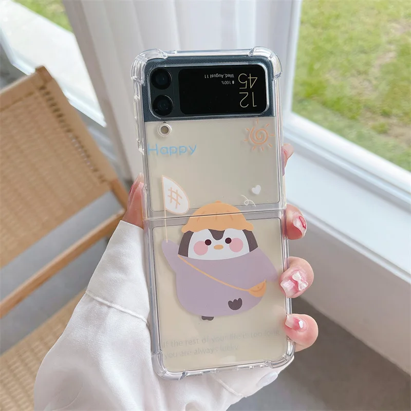 Cute Cartoon Penguin Transparent Phone Case for Samsung Galaxy Z Flip 3 5G Soft TPU Back Cover for ZFlip3 Case Protective Shell
Cute Cartoon Penguin Transparent Phone Case for Samsung Galaxy Z Flip 3 5G Soft TPU Back Cover for ZFlip3 Case Protective Shell