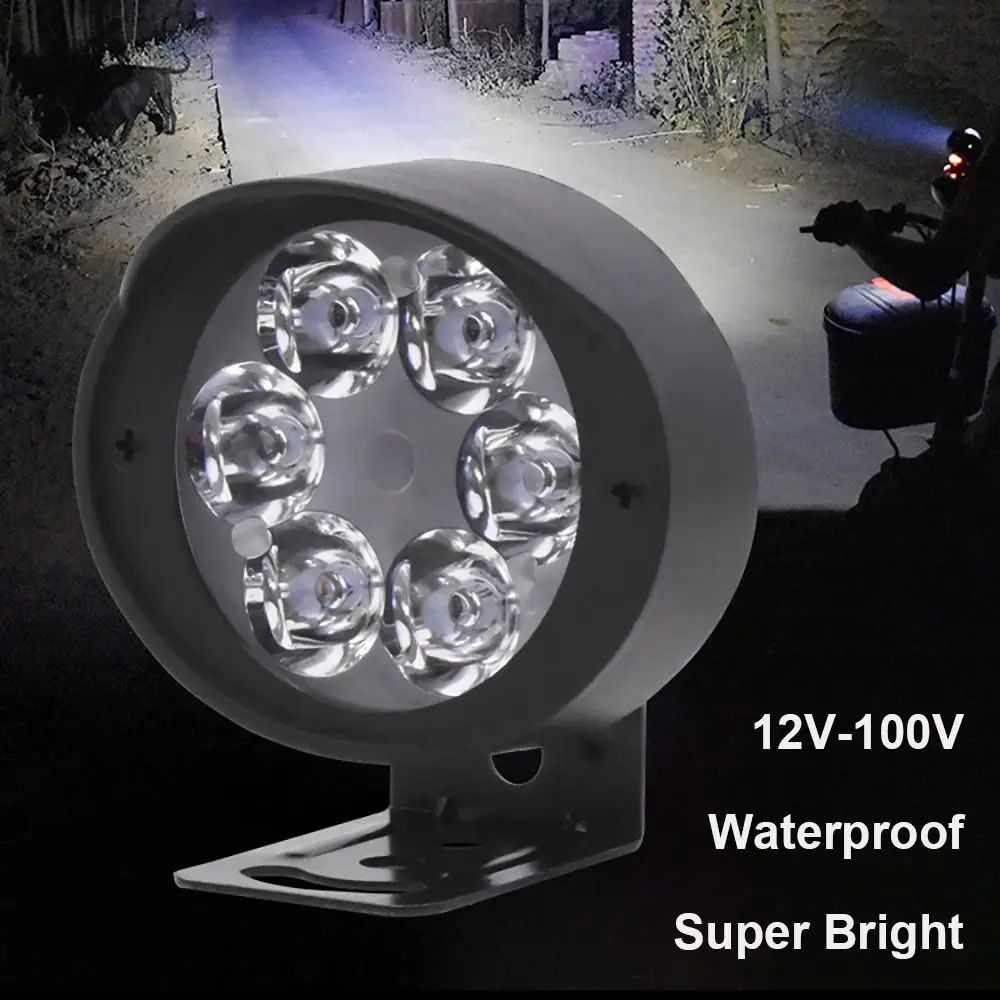 E-Bike Scooter Motorbike Auxiliary Headlamp Motorcycle External Spotlight Electric Bicycle Headlight 6 LED Lamps
E-Bike Scooter Motorbike Auxiliary Headlamp Motorcycle External Spotlight Electric Bicycle Headlight 6 LED Lamps