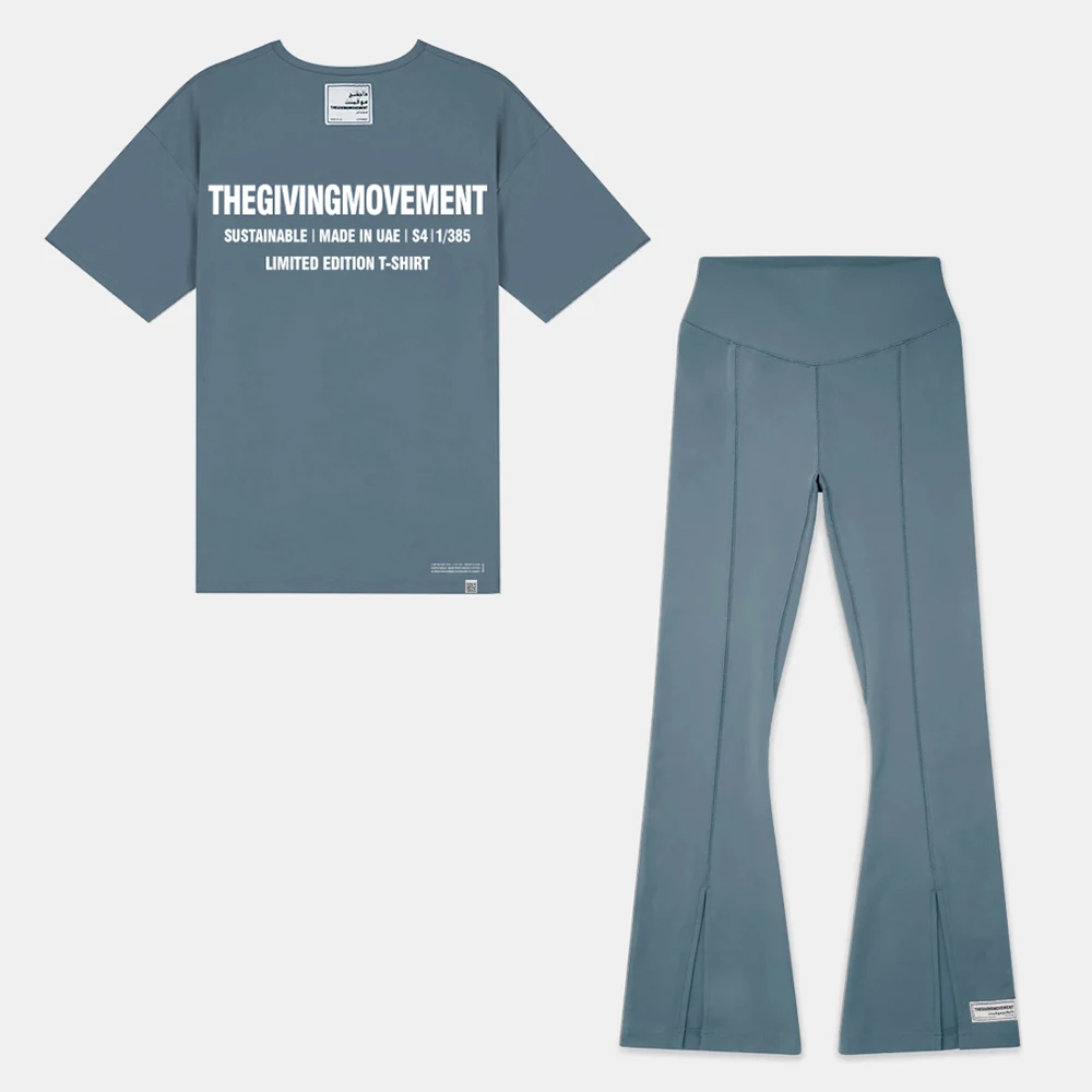 TGM Modest Suits Flared Split Leggings Yoga Pant and Short-sleeved Tshirts Oversized Tees Women's Two Piece Sets Workout Clothes
TGM Modest Suits Flared Split Leggings Yoga Pant and Short-sleeved Tshirts Oversized Tees Women's Two Piece Sets Workout Clothes