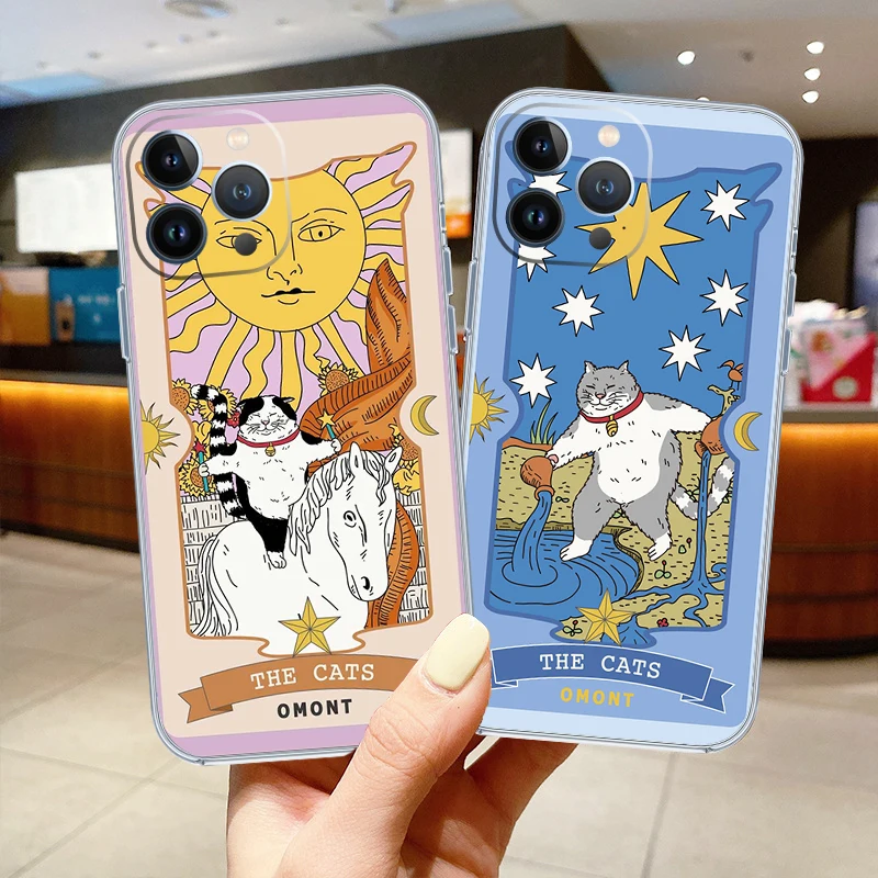 Sun Star Moon Tarot Phone Case For iPhone 11 Pro Max XR Xs Max 12 13 mini 8 7 Plus se202 Cartoon Cute Cat Pattern Silicone Cover
Sun Star Moon Tarot Phone Case For iPhone 11 Pro Max XR Xs Max 12 13 mini 8 7 Plus se202 Cartoon Cute Cat Pattern Silicone Cover