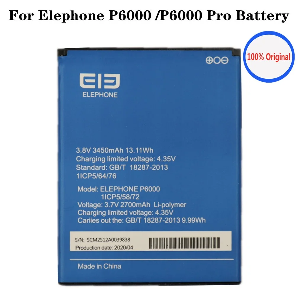 Новый 100% Оригинальный аккумулятор для Elephone P6000 Pro / P6000 2700 мАч, высокое качество, стандартная батарея + номер отслеживания
Новый 100% Оригинальный аккумулятор для Elephone P6000 Pro / P6000 2700 мАч, высокое качество, стандартная батарея + номер отслеживания