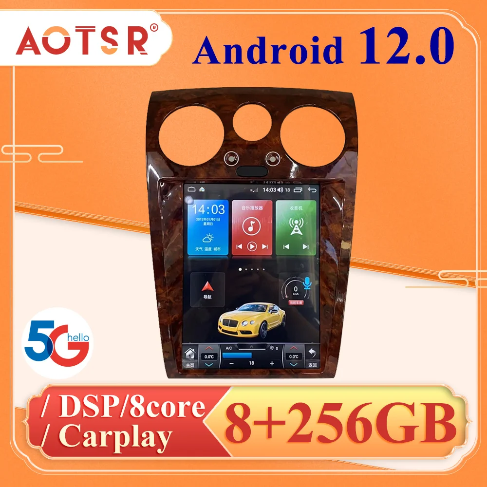 256G Android12.0 Car Radio Android Player Tesla Style Vertical For Bentley Flying Spur Continental Multimedia Navigation Audio
256G Android12.0 Car Radio Android Player Tesla Style Vertical For Bentley Flying Spur Continental Multimedia Navigation Audio