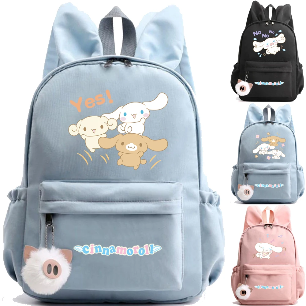Школьный ранец Sanrio Cinnamoroll для девочек и мальчиков, милый легкий детский рюкзак с кроличьими ушками, водонепроницаемые подарочные сумки
Школьный ранец Sanrio Cinnamoroll для девочек и мальчиков, милый легкий детский рюкзак с кроличьими ушками, водонепроницаемые подарочные сумки