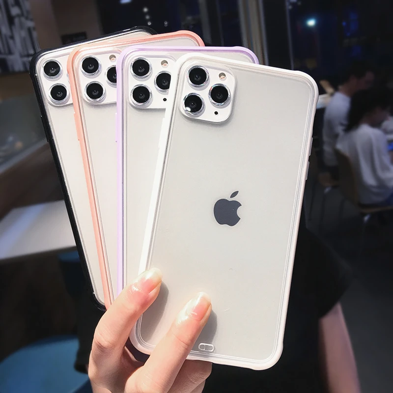 Matte Transparent Hard PC Phone Case For iPhone 11 Pro X XR XS Max 8 7 6 6S Plus Candy Color Silicone Frame Acryli Back Cover
Matte Transparent Hard PC Phone Case For iPhone 11 Pro X XR XS Max 8 7 6 6S Plus Candy Color Silicone Frame Acryli Back Cover