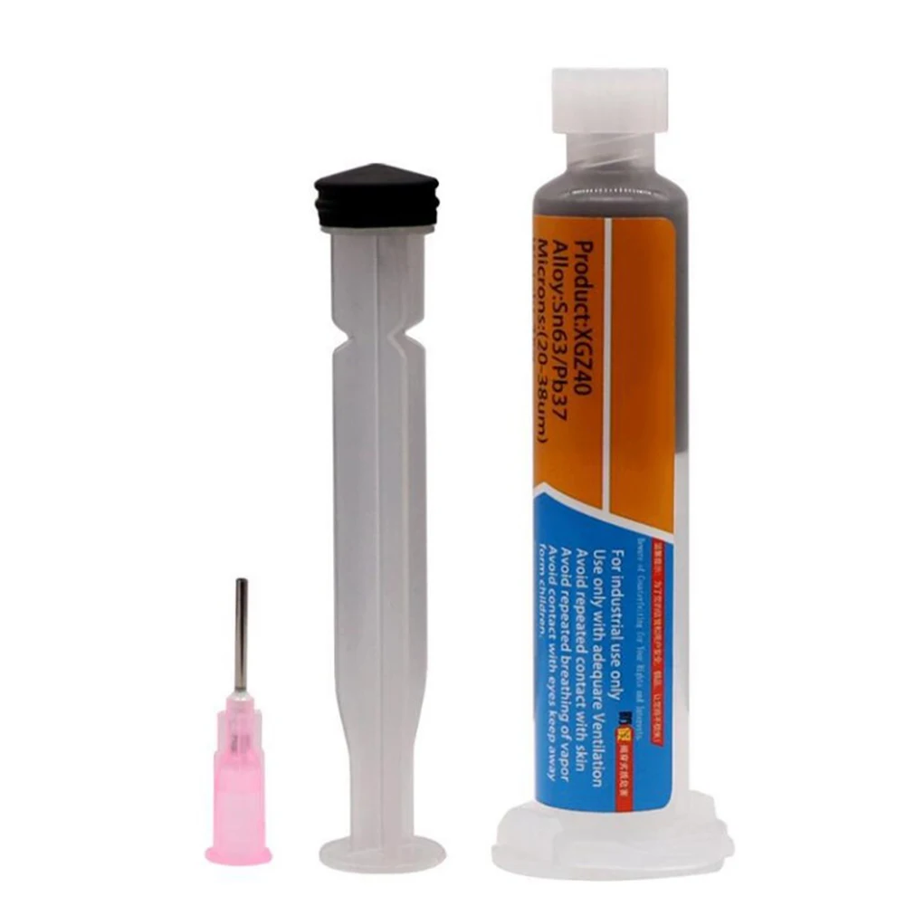 Mechanic XG-Z40 10CC Sn63 Pb37 Tin Solder Paste Syringe High Viscosity 183℃ Soldering Flux For BGA Mobile Phone SMD PCB Repair
Mechanic XG-Z40 10CC Sn63 Pb37 Tin Solder Paste Syringe High Viscosity 183℃ Soldering Flux For BGA Mobile Phone SMD PCB Repair
