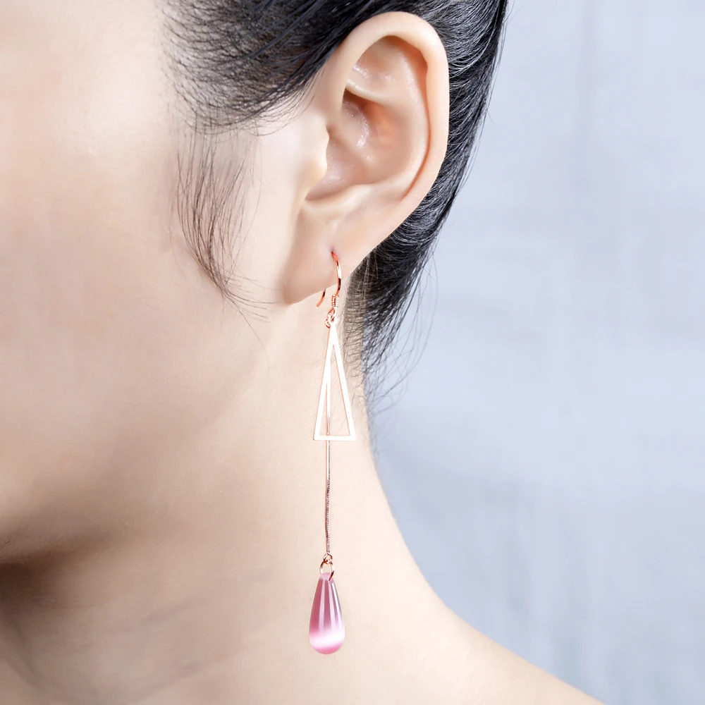 New Earring 925 Sterling Silver Water Drop Earring For Women Crystal Clear Moonstone Elegant Long Tassels Dangle Earring Gift
New Earring 925 Sterling Silver Water Drop Earring For Women Crystal Clear Moonstone Elegant Long Tassels Dangle Earring Gift