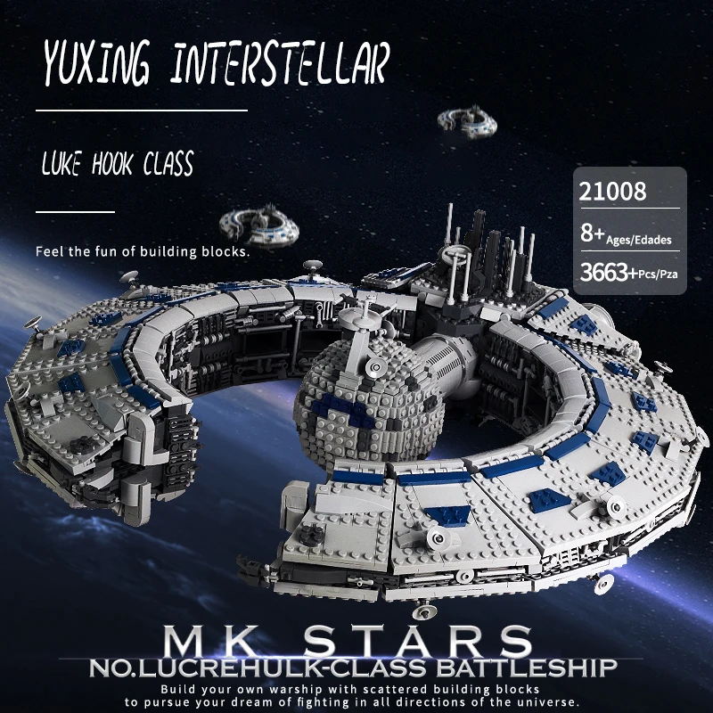 Набор строительных блоков Die King Star Project, Звездный Корабль, интерзвездный Круизный флот, набор моделей, детская комбинированная игрушка «сдел...
Набор строительных блоков Die King Star Project, Звездный Корабль, интерзвездный Круизный флот, набор моделей, детская комбинированная игрушка «сдел...
