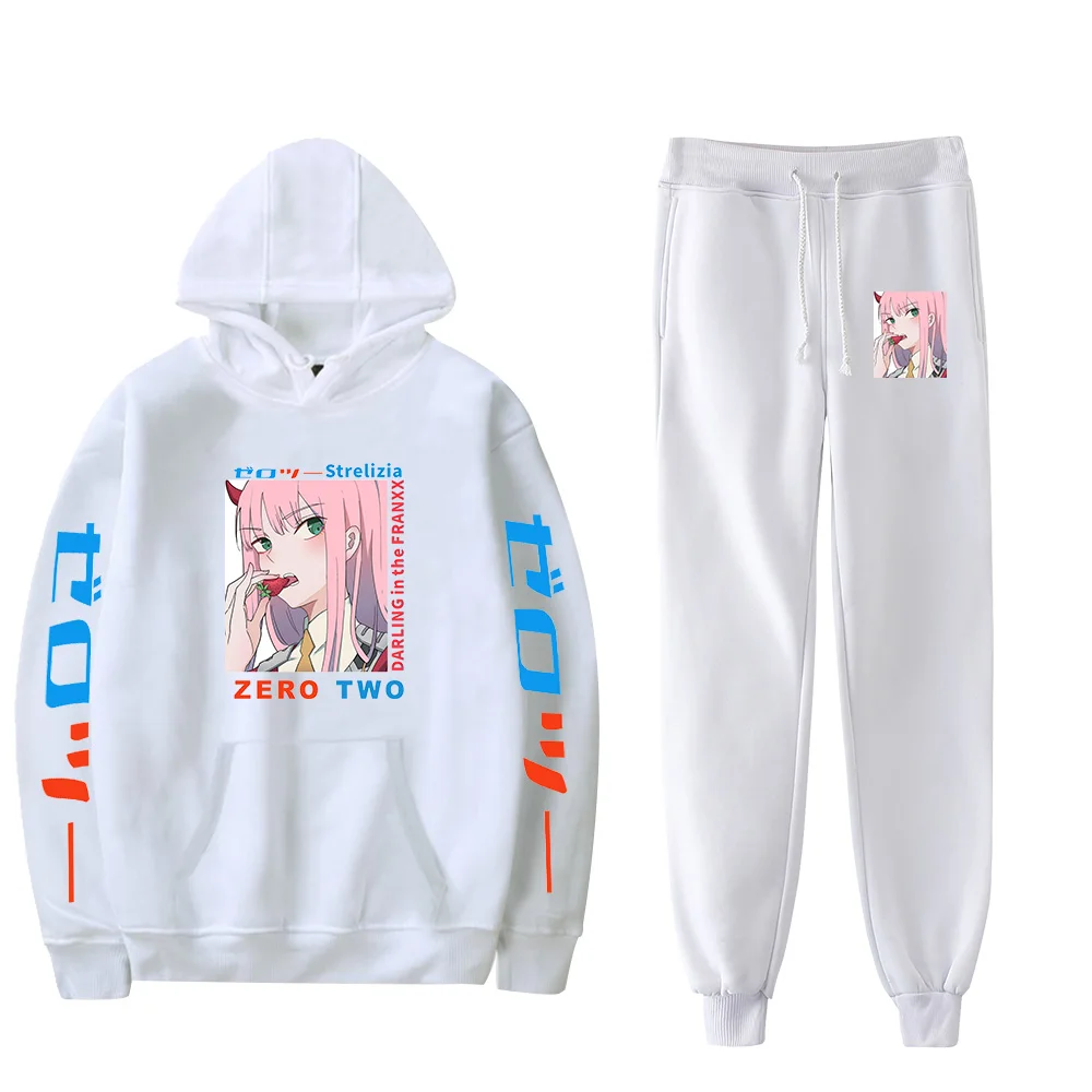 Darling in the FranXX Anime Zero TWO Hooded and Pant Set Hoodies And Sweatpants Casual Two Piece Set Hooded clothes
Darling in the FranXX Anime Zero TWO Hooded and Pant Set Hoodies And Sweatpants Casual Two Piece Set Hooded clothes