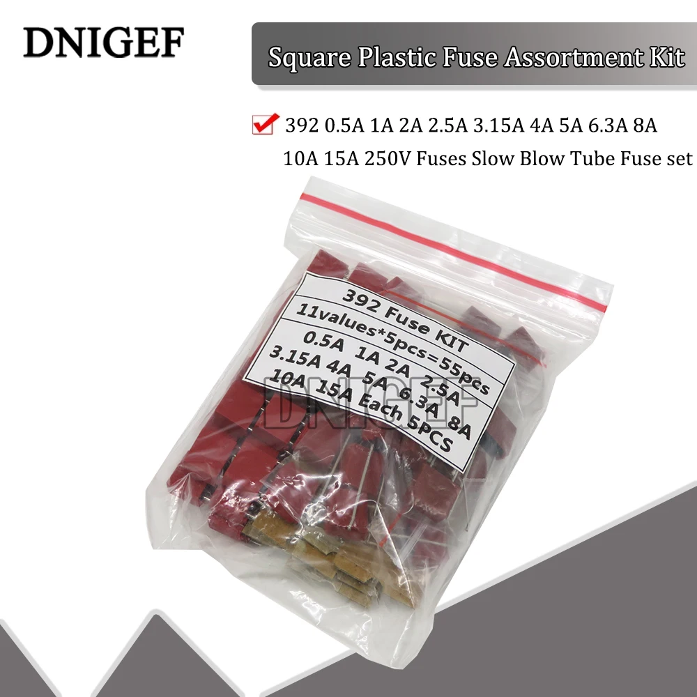 Набор предохранителей DNIGEF Square Plastic Fuse Assortment Kit
Набор предохранителей DNIGEF Square Plastic Fuse Assortment Kit
