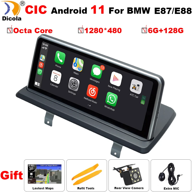 DSP Octa Core 6G+128G Android 11 Car Radio For BMW 1 Series 120i E87 E81 E82 E88 Auto Audio Stereo Receiver Navigation
DSP Octa Core 6G+128G Android 11 Car Radio For BMW 1 Series 120i E87 E81 E82 E88 Auto Audio Stereo Receiver Navigation
