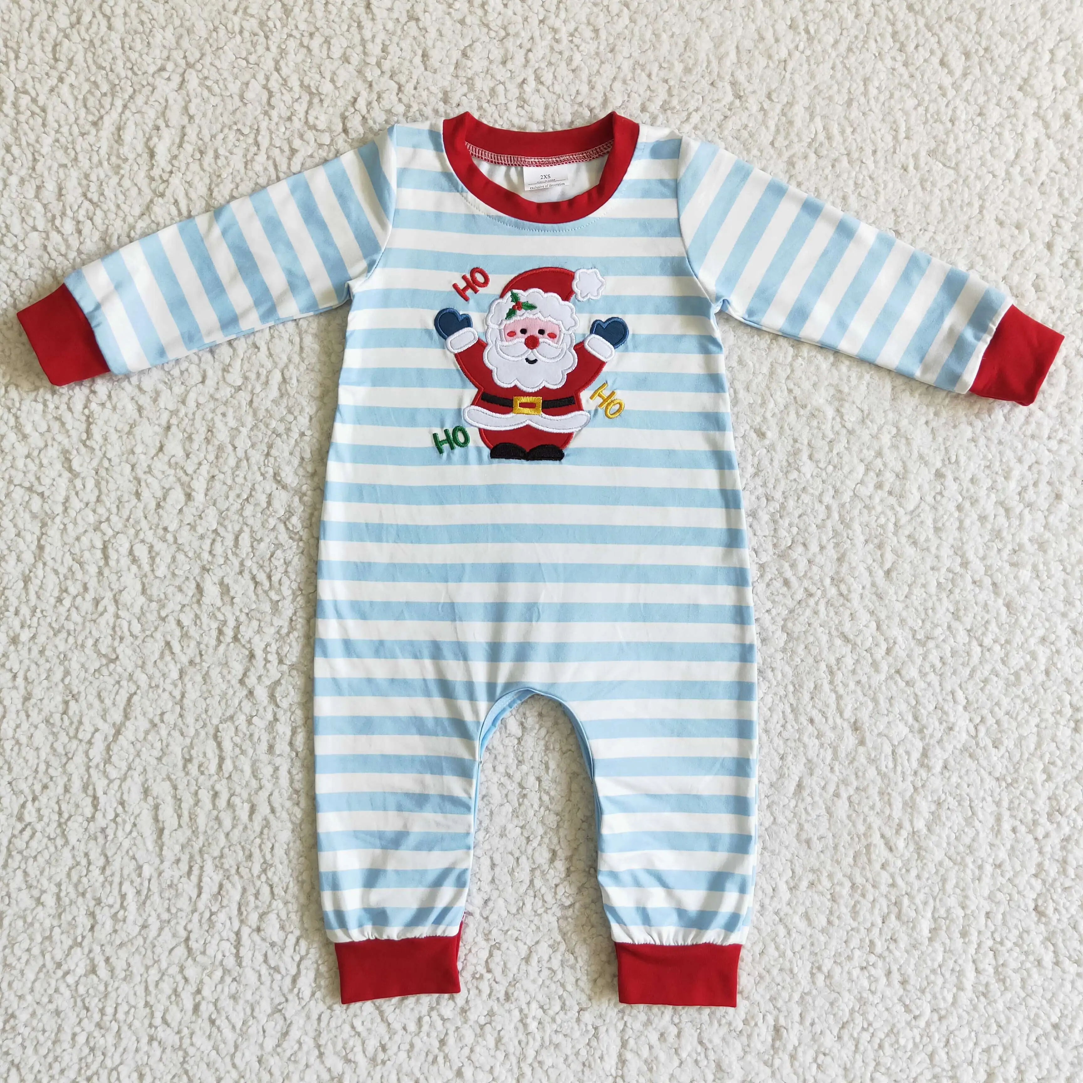RTS Christmas boys romper embroidery Santa Clause pattern autumn winter stripe design toddler baby clothing sets wholesale
RTS Christmas boys romper embroidery Santa Clause pattern autumn winter stripe design toddler baby clothing sets wholesale