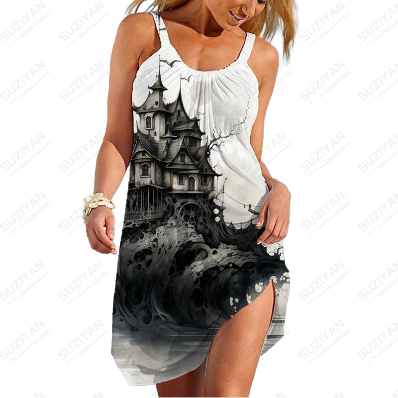 Women's Comfortable Breathable Dress Cool Casual Dress Fashion 3D Printed Pattern Dress Summer Street Popular Dresses 
Women's Comfortable Breathable Dress Cool Casual Dress Fashion 3D Printed Pattern Dress Summer Street Popular Dresses