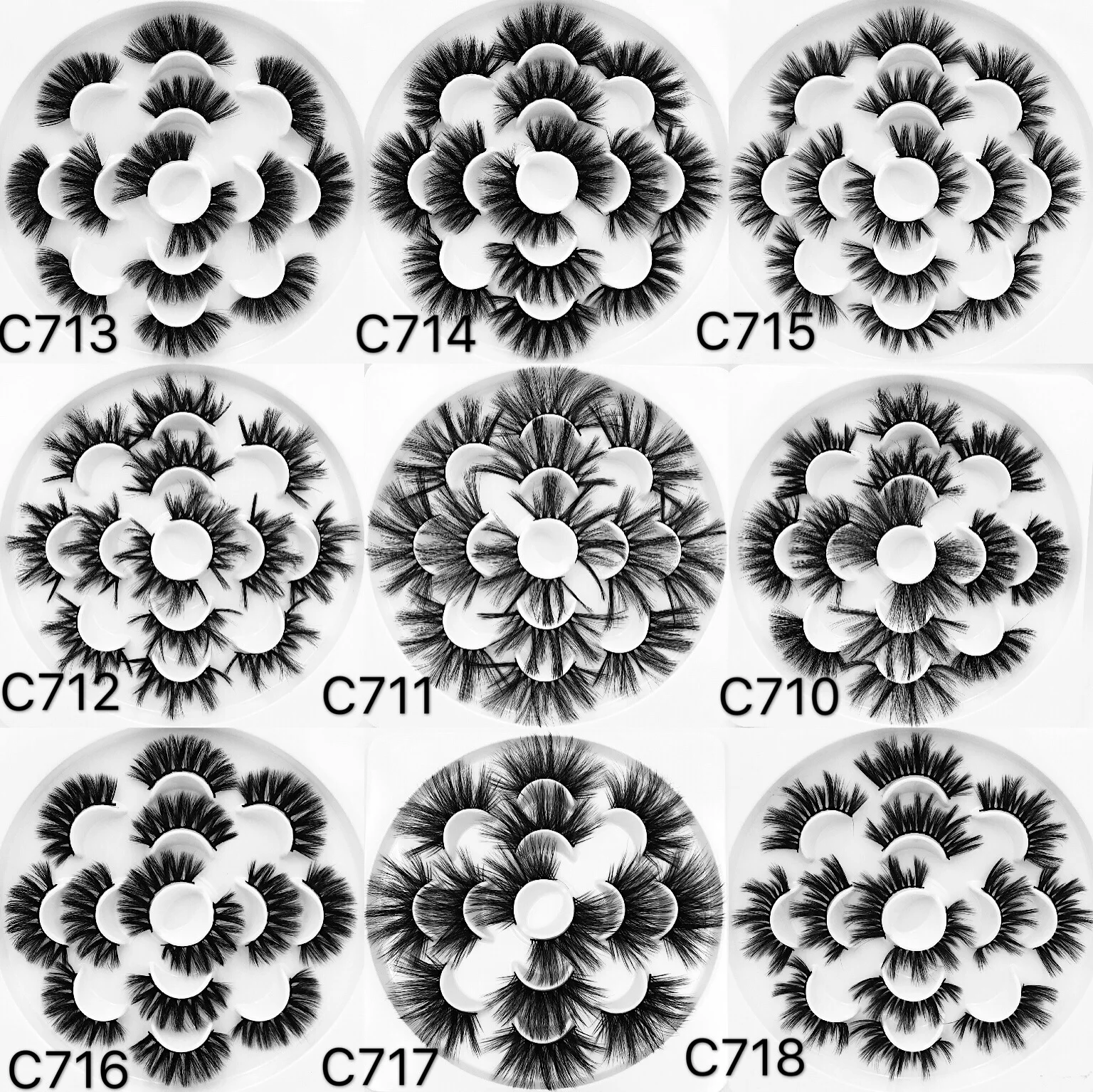 7 Pairs Mixed set 3 D Mink Eyelashes False Eyelashes 25mm Lashes Thick Long Wispy Fluffy Handmade Cruelty-free Mink Lashes
7 Pairs Mixed set 3 D Mink Eyelashes False Eyelashes 25mm Lashes Thick Long Wispy Fluffy Handmade Cruelty-free Mink Lashes