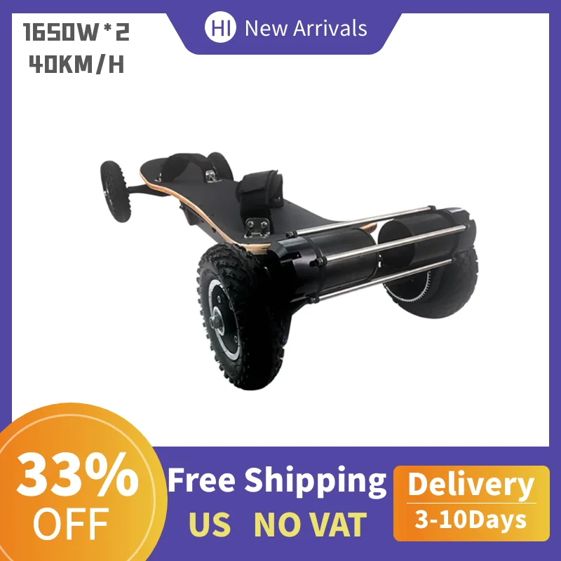 Electric Skateboard IE-YF001 40km/h 1650W*2 Power Motor 36V 10000mAh Off Road Electric Motor Citycoco Scooter Free Shipping
Electric Skateboard IE-YF001 40km/h 1650W*2 Power Motor 36V 10000mAh Off Road Electric Motor Citycoco Scooter Free Shipping