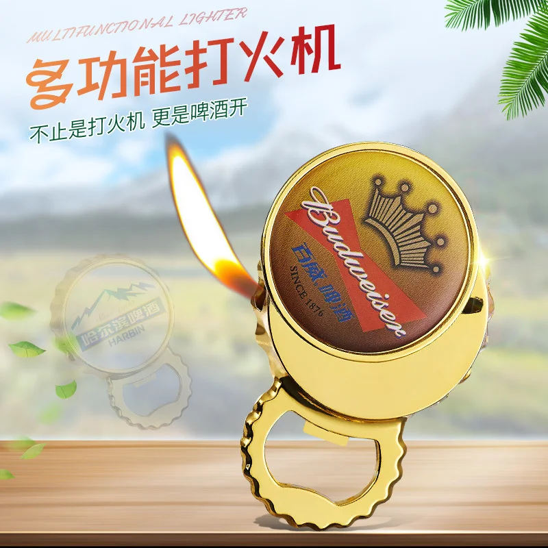 Butane Inflatable Lighter Beer Bottle Opener Metal Open Flame Cigarette Lighter Personalized Gift Outdoor Survival BBQ
Butane Inflatable Lighter Beer Bottle Opener Metal Open Flame Cigarette Lighter Personalized Gift Outdoor Survival BBQ