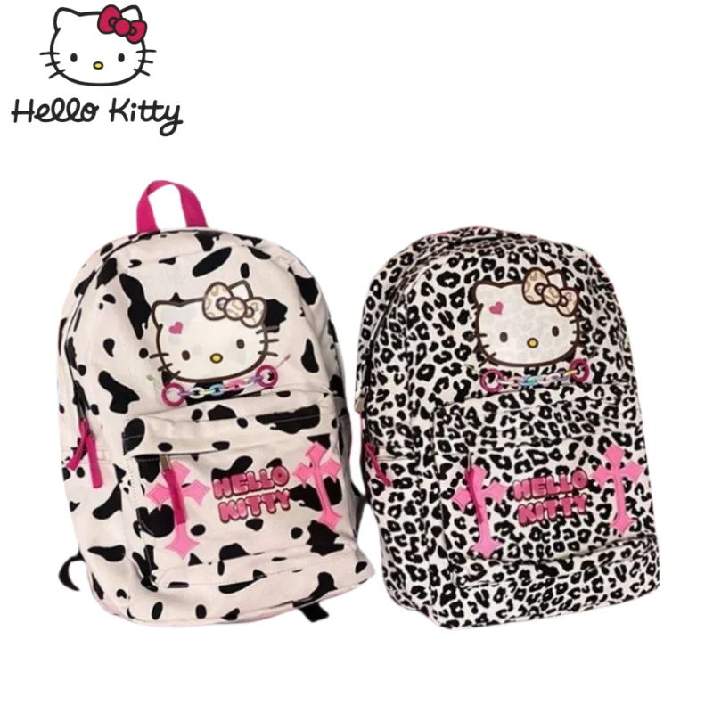 Новый модный трендовый рюкзак Hello Kitty с мультяшным аниме молочным узором с леопардовым рисунком милый вместительный школьный портфель для студентов
Новый модный трендовый рюкзак Hello Kitty с мультяшным аниме молочным узором с леопардовым рисунком милый вместительный школьный портфель для студентов
