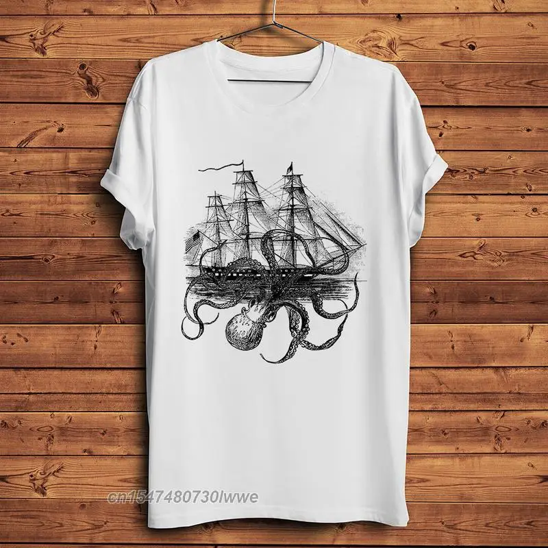 Kraken Octopus Attacking Sailboat Printed T-Shirt T Shirt Men White Hipster Casual Tshirt Unisex
Kraken Octopus Attacking Sailboat Printed T-Shirt T Shirt Men White Hipster Casual Tshirt Unisex