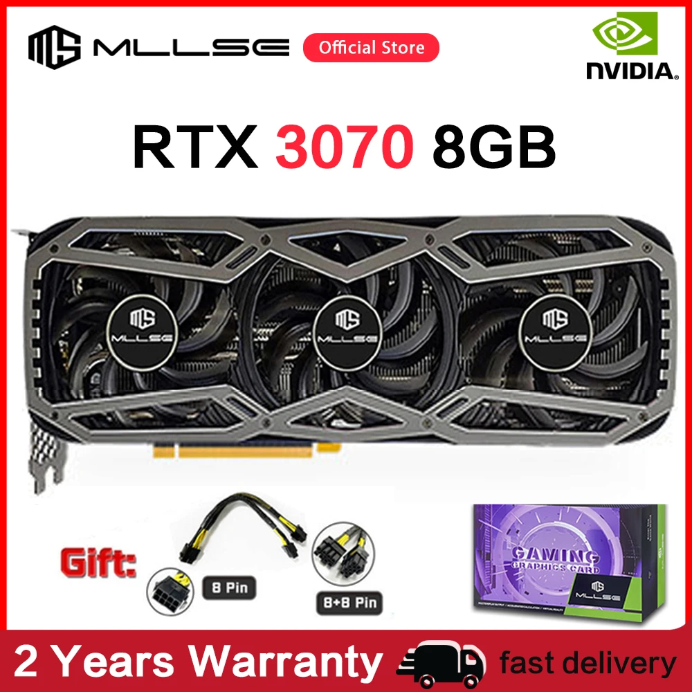 MLLSE RTX 3070 8GB Gaming Graphics Card NVIDIA GPU Placa De Video GDDR6 256bit HDMI*1 DP*3 PCI-E 4.0 x16 rtx 3070 8gb Video Card
MLLSE RTX 3070 8GB Gaming Graphics Card NVIDIA GPU Placa De Video GDDR6 256bit HDMI*1 DP*3 PCI-E 4.0 x16 rtx 3070 8gb Video Card