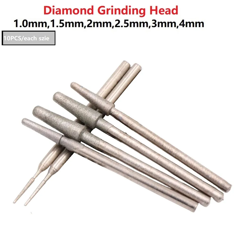 10PCS 1200 Grit Diamond Grinding Head Rotary Drill Bits Engraving Carving Tools 1mm-4mm Head Metal Stone Rotary Drill Bits Burrs
10PCS 1200 Grit Diamond Grinding Head Rotary Drill Bits Engraving Carving Tools 1mm-4mm Head Metal Stone Rotary Drill Bits Burrs