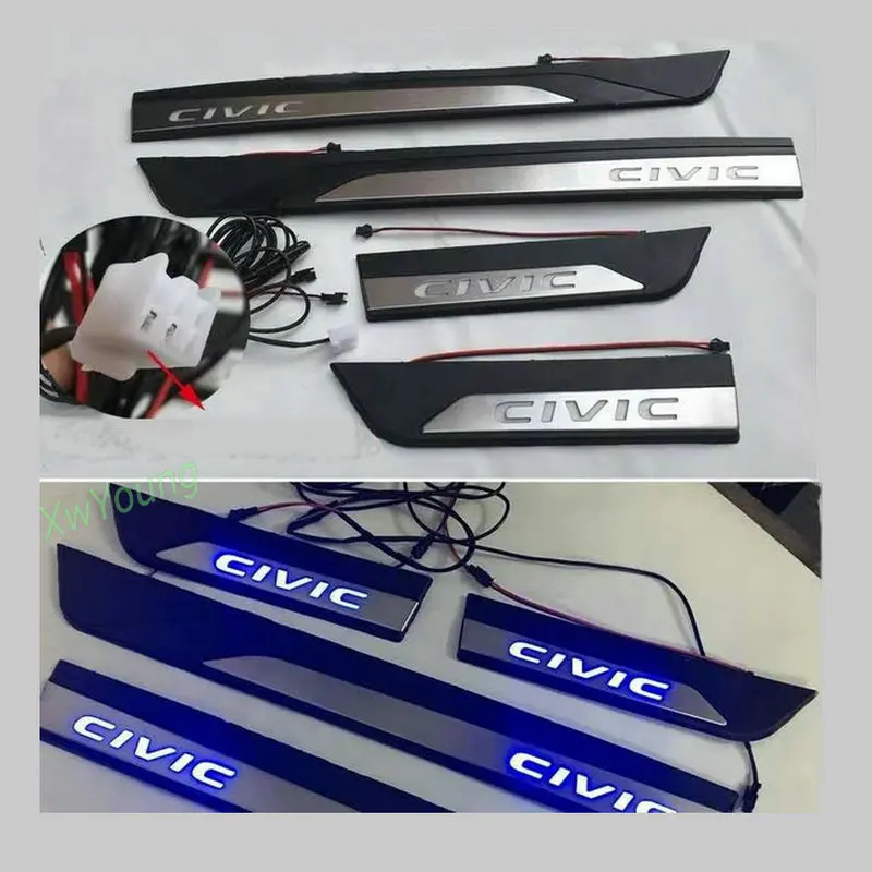 Stainless Steel Door Sill Scuff Plate Guard Sills Protector Trim For 2016-2021 Honda Civic 10TH
Stainless Steel Door Sill Scuff Plate Guard Sills Protector Trim For 2016-2021 Honda Civic 10TH