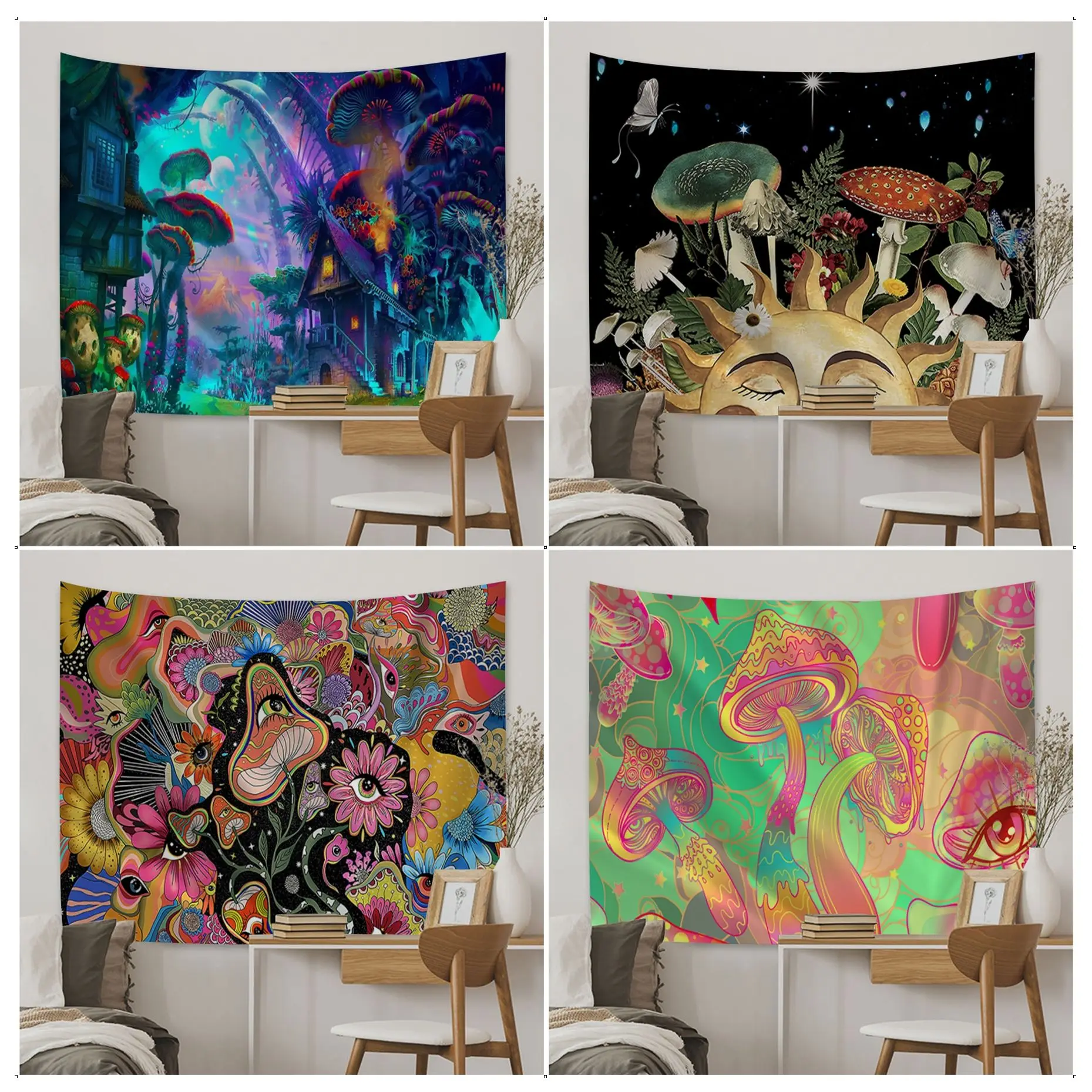 Psychedelic Mushroom Indian Mandala DIY Wall Tapestry Indian Buddha Wall Decoration Witchcraft Bohemian Hippie INS Home Decor
Psychedelic Mushroom Indian Mandala DIY Wall Tapestry Indian Buddha Wall Decoration Witchcraft Bohemian Hippie INS Home Decor