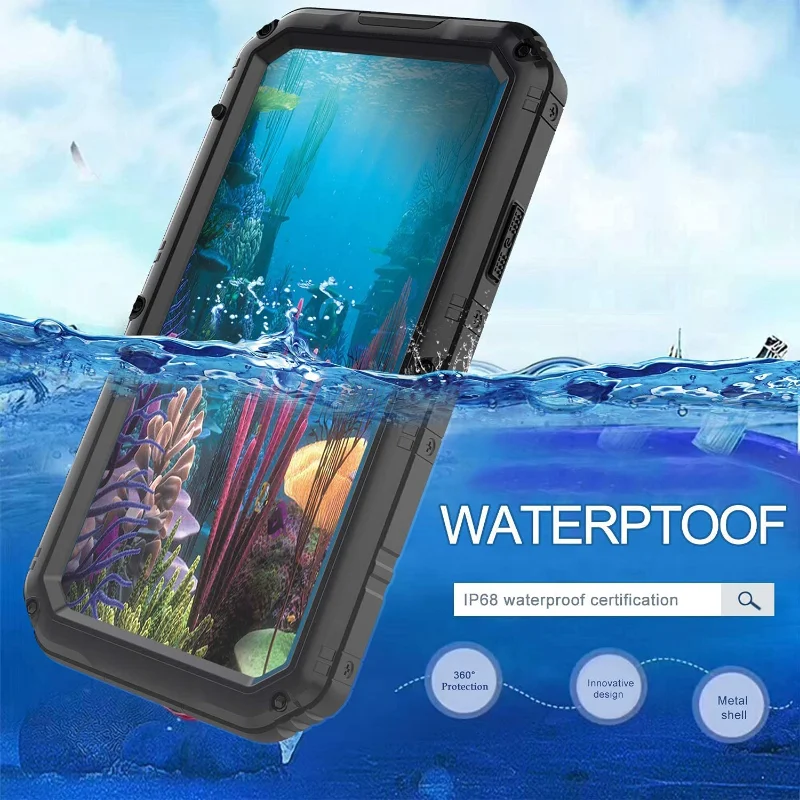 IP68 Heavy Duty Military Waterproof Case For iPhone 14 13 12 11 Pro XS Max XR X 8 7 Plus Full Protection Shockproof Rugged Cover
IP68 Heavy Duty Military Waterproof Case For iPhone 14 13 12 11 Pro XS Max XR X 8 7 Plus Full Protection Shockproof Rugged Cover