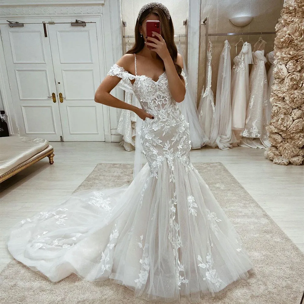 Sevintage Luxury Mermaid Wedding Dresses Lace Appliques Off the Shoulder Bridal Gowns Plus Size Wedding Dress 2022
Sevintage Luxury Mermaid Wedding Dresses Lace Appliques Off the Shoulder Bridal Gowns Plus Size Wedding Dress 2022