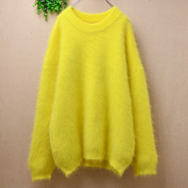 830g female women winter thick warm hairy mink cashmere knitwear inside o-neck loose pullover angora fur jumper sweater pull
830g female women winter thick warm hairy mink cashmere knitwear inside o-neck loose pullover angora fur jumper sweater pull