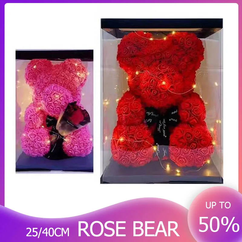 Artificial Flowers 25/40cm Rose Bear Girlfriend Anniversary Christmas Valentine's Day Gift Birthday Present For Wedding Party
Artificial Flowers 25/40cm Rose Bear Girlfriend Anniversary Christmas Valentine's Day Gift Birthday Present For Wedding Party
